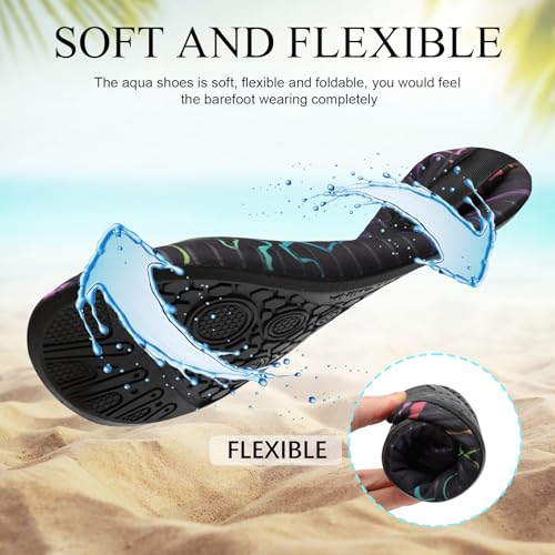 Water Shoes Women Men Adult Quick-Dry Aqua Socks Barefoot Non Slip for Beach Swim River Pool Lake surf3