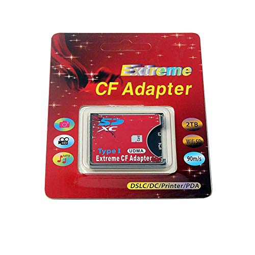 Abuycs SD CF Extreme Card Adapter Wireless WiFi SD MMC SDHC SDXC Slot to CF Type I Compact Flash Memory CF Card Adapter Reader Writer High Speed for SLR Camera