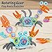 LEZKIDOL DIY Gear Building Block Assembly Toy, Crawling Dancing Crab with Music for Kids Gear STEM Educational Interlock Toy for Boys Grils 3 Year Old and up