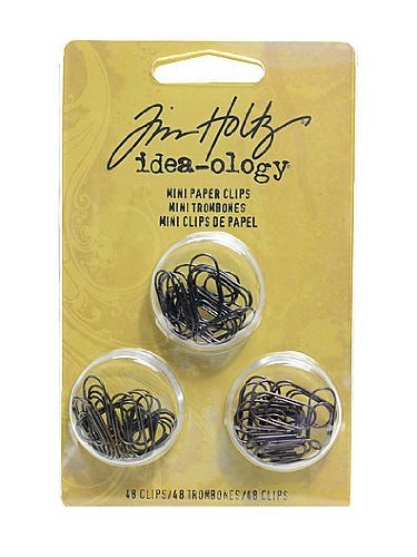 Tim Holtz Idea-ology Fasteners pack of 48 mini paper clips [PACK OF 4 ]