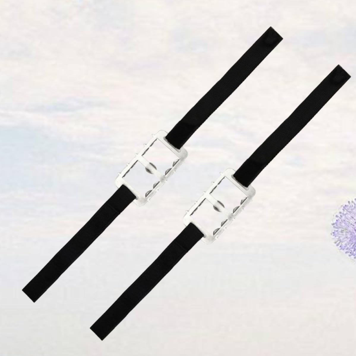 2pcs Toothed Crampons Steel Polyester Lacing Shoe Cover for Outdoor