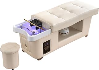 Professional Shampoo Bed Head Spa Equipment, Stainless Steel Frame, Supports Water Circulation, Fumigation, Light Therapy for Beauty Salon Spa