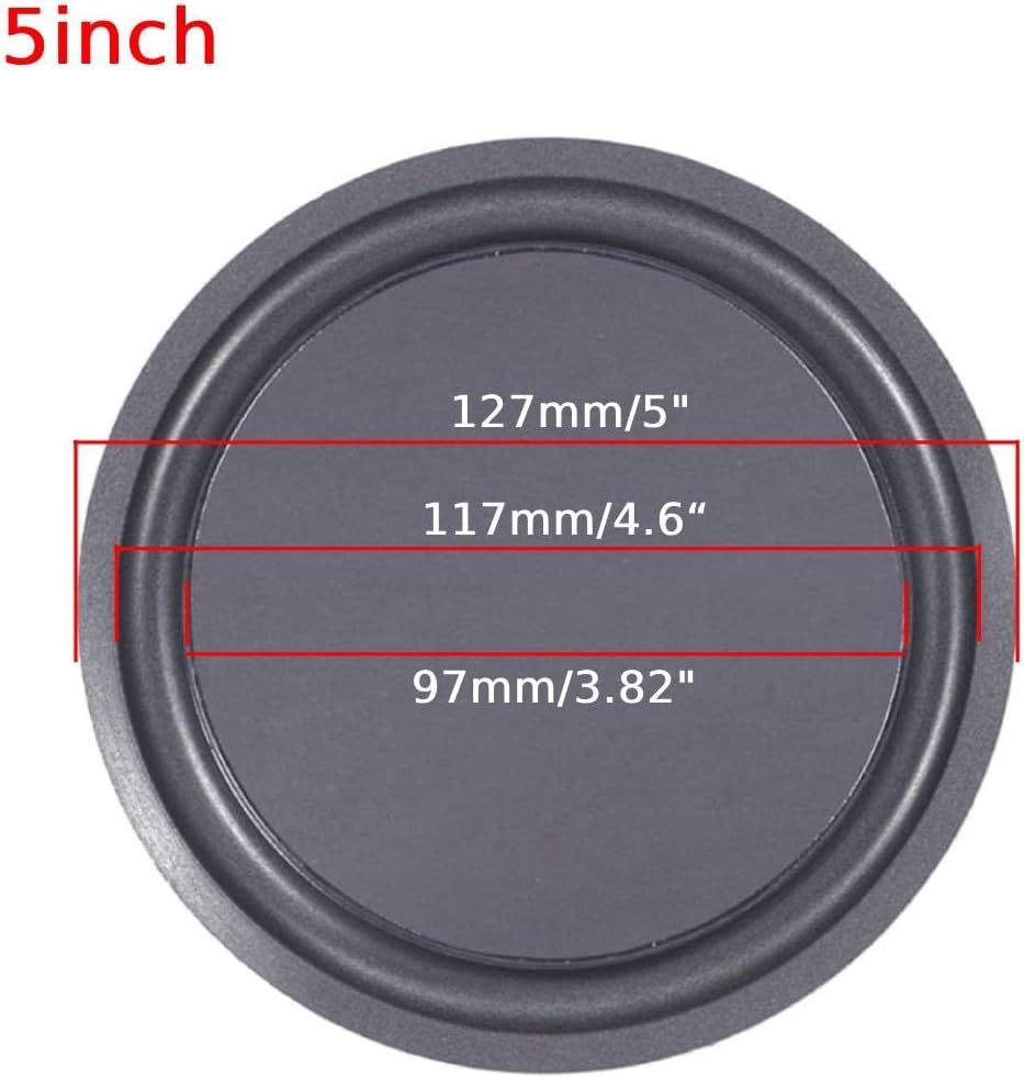 2 Pcs 5inch 127mm Bass Speaker Passive Radiator Auxiliary Vibration Plate Subwoofer Vibrating Membrane DIY Repair