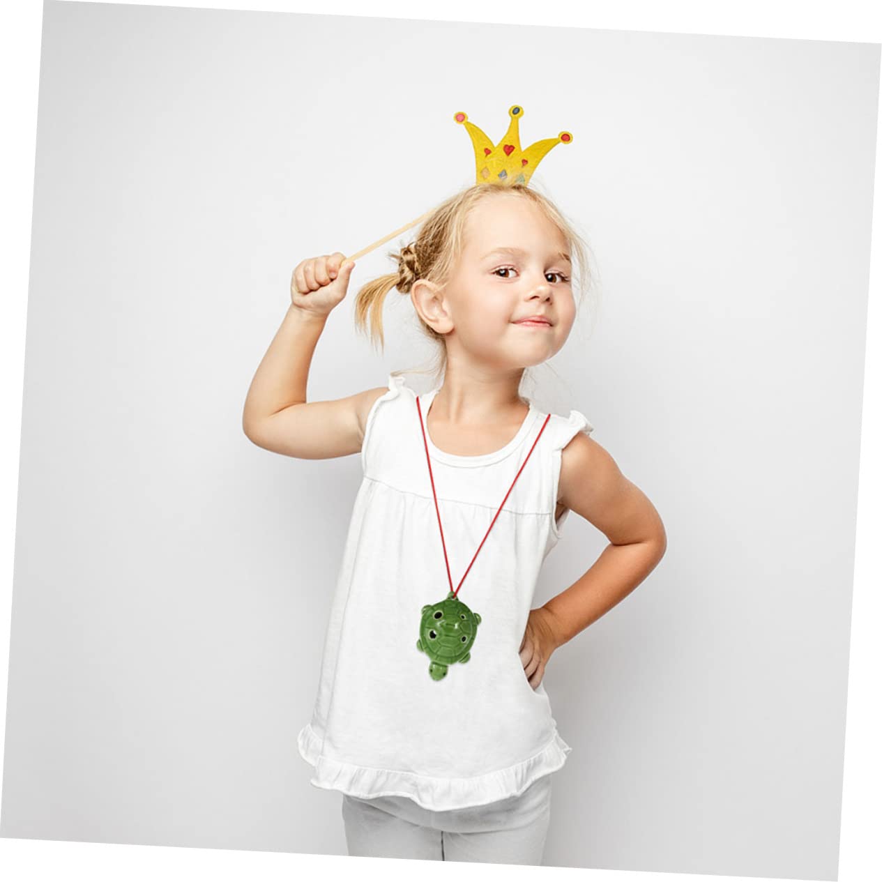 Yardwe Turtle 6-hole Ceramic Flute Kids Music Instrument Portable Beginner Learning