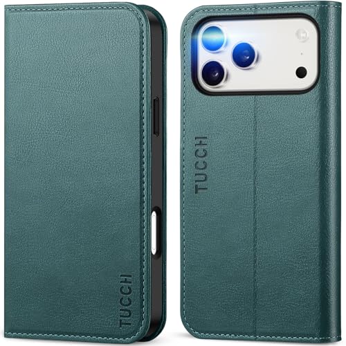 Housse iPhone 17 Pro Max Vert Sapin TUCCH, l'Étui Idéal pour Voyager Léger en Ville
