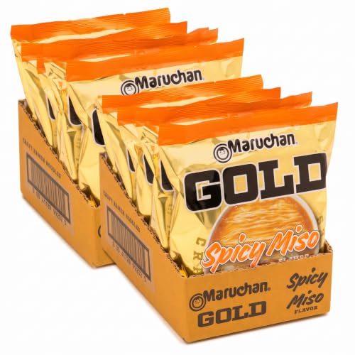 Maruchan Gold Spicy Miso Craft Ramen Noodles, Restaurant Quality Instant Ramen, 4.21 Oz, 5 Count (Pack of 2)