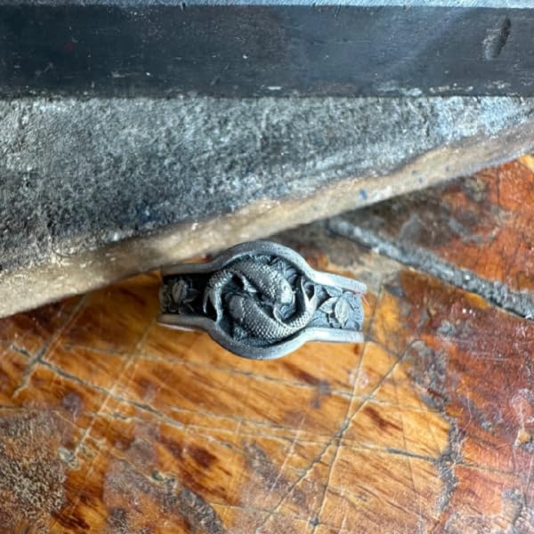 Miniatura 3 de Handcrafted Japanese Lotus Flower Silver Ring, 0.024 lbs, 0,47 x 0,47 Inch, Pisces-inspired Fish Design, Yin Yang Symbol, Memorial Gift, Unique