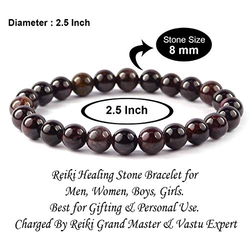 Image of Certified Natural Crystal Stone 8 mm Round Beads Bracelet for Men & Women | Reiki Charged Gemstone Bracelet | Multiple Stone Variants Available