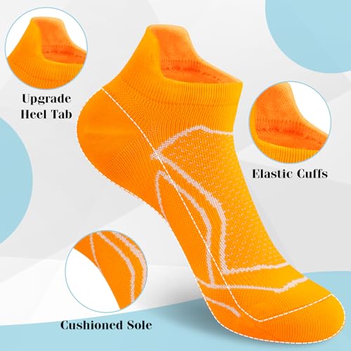 Womens Athletic Running Ankle Socks 6 Pairs - Comfortable Crew and Cushioned Low Cut Socks4