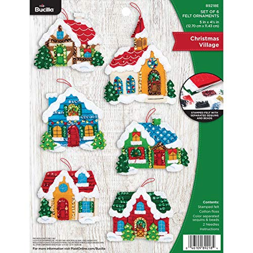 Bucilla 89218E Christmas Village Felt Applique Kit thumb #1