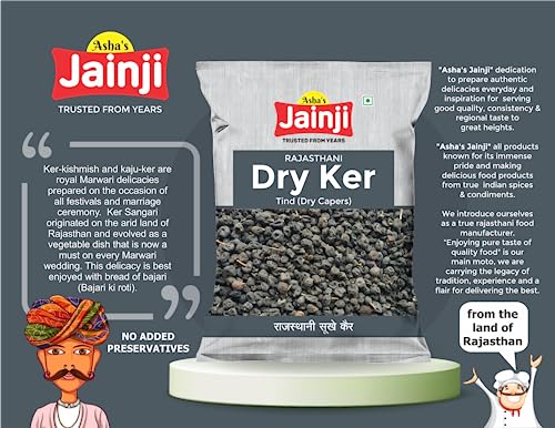 Image of Jainji Rajasthani Ker /Kair (500 GM) | Dry Vegetable | Kair Sangari | Sukha Saag /Sabji | Authentic, Pure & Natural