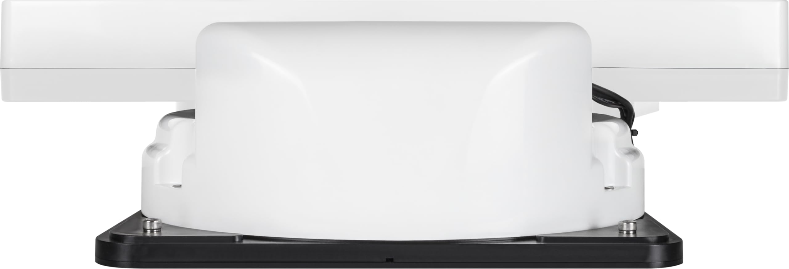 Satmex Flat 2 – Antenna satellitare automatica per camper e caravan (per 2 TV/ricevitori, con funzione skew) – Bianco