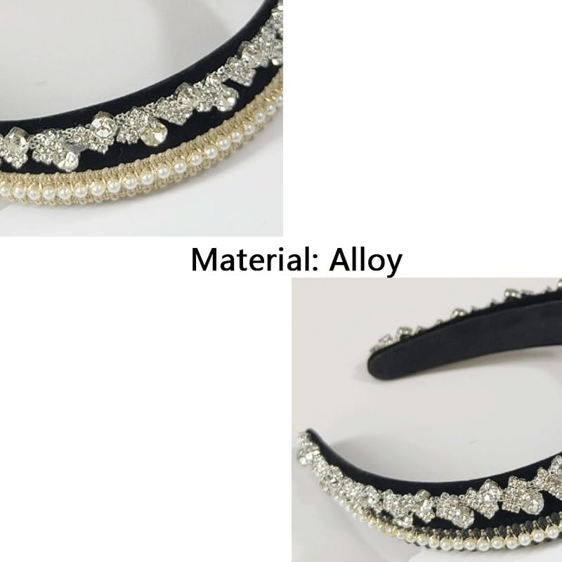 Diamond Inlaid Pearl Temperament Internet Celebrity Retro Water Drill Hair Bundle