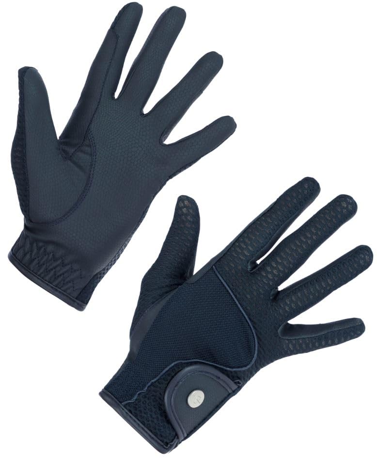 Gants d'équitation unisexes antidérapants Covalliero bleu marine confort F/S 24