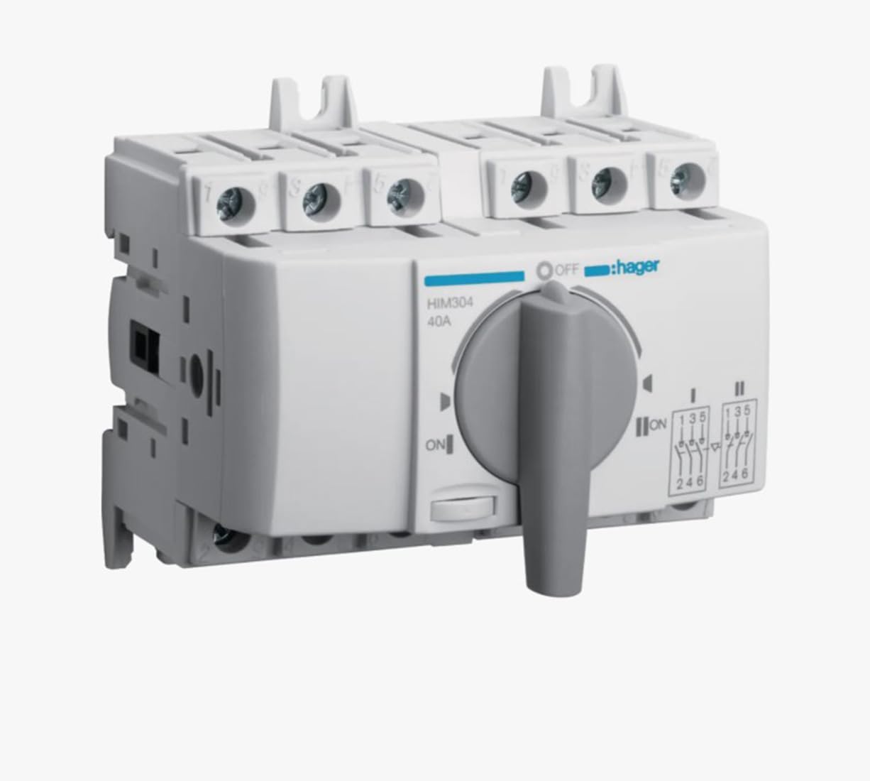 Hager HIM304 Load Switch 3P 40 A, White, multi-coloured, Einzelpack