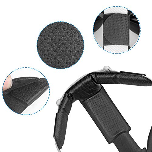 PU lederen hoofdbandpad voor Oculus Quest 2,VR accessoires verminderen hoofddruk comfortabele zachte schuimpad (zwart) - Image 4
