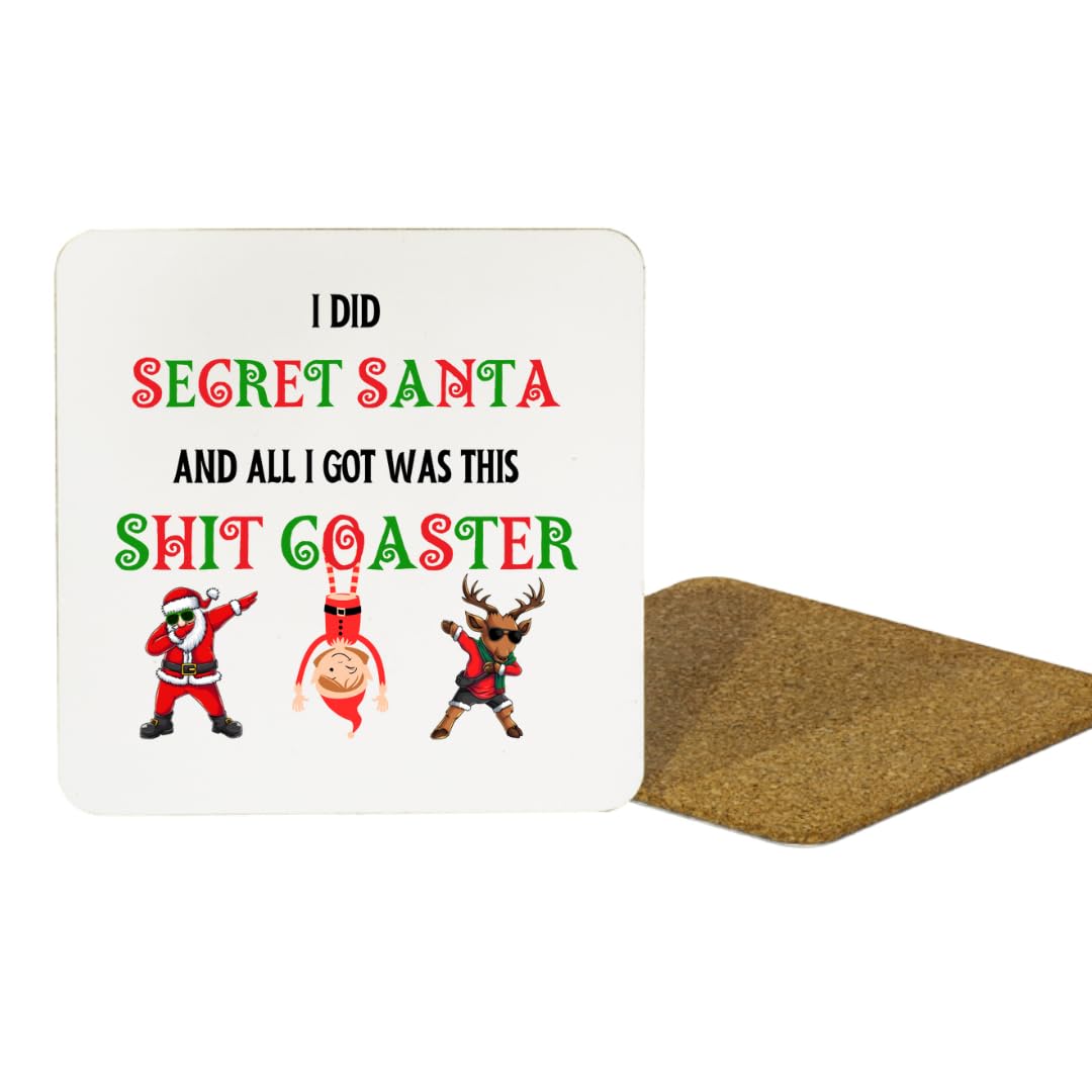 Second Ave Gift Company White Second Ave Funny All I Got Secret Santa Office Joke For Colleagues Mdf Coaster