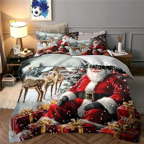 Housse de couette Super King 260x220 cm en microfibre effet 3D patchwork rustique