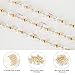 KYUNHOO 16.4 Feet Gold Plated Brass Beaded Jewelry Chain Bulk Clear Glass Crystal Necklace Chain for Women Jewelry Making Supplies Findings