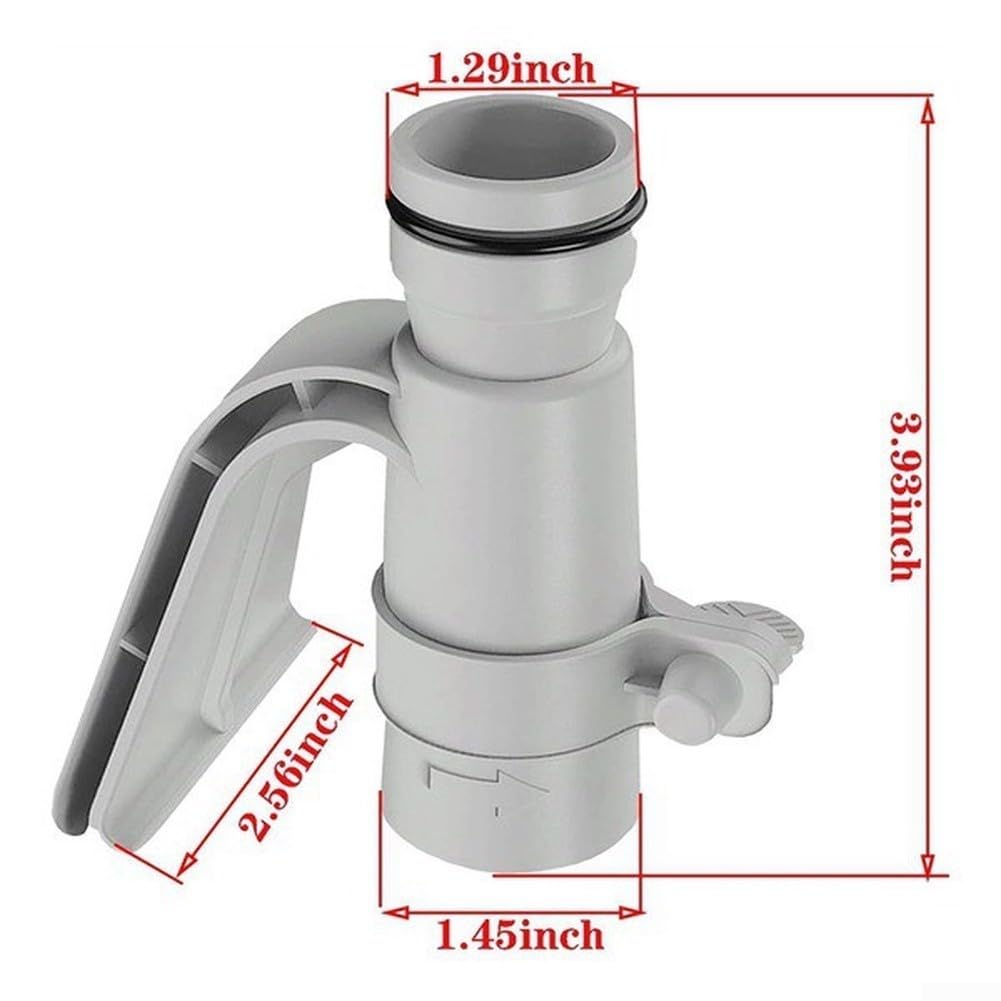 Kit di connettori per tubo della piscina con valvola a stantuffo, adattatore in plastica robusta per sistemi di filtraggio fuori terra e valvola di scarico