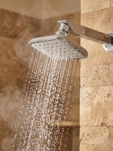 Image of KABA by ACQUASO 4x4 inch Inch Overhead Shower | High Pressure Rain Spa System For Luxury Bathroom | ABS Rainfall Showerhead Easy Install with 9 inch Steel ARM (LIBRA)