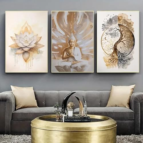Toile murale Bouddha grand format pour habiller un grand mur vide