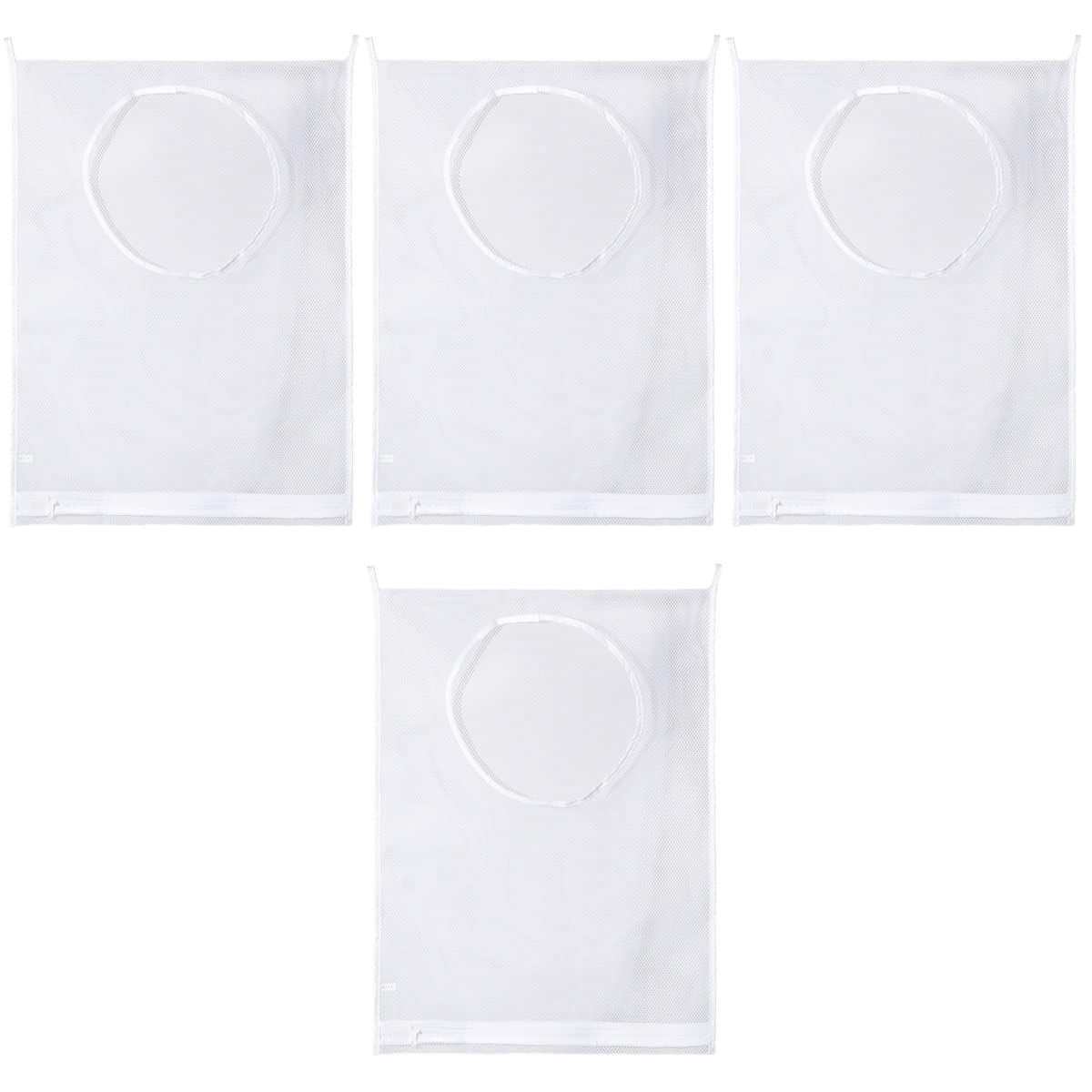 TOPBATHY 4sets Borsa Organizer Per Biancheria Sporca Sacchetto Rete Appendibile Per Vestiti e Giocattoli Gancio Incluso Per Lavanderia e Casa
