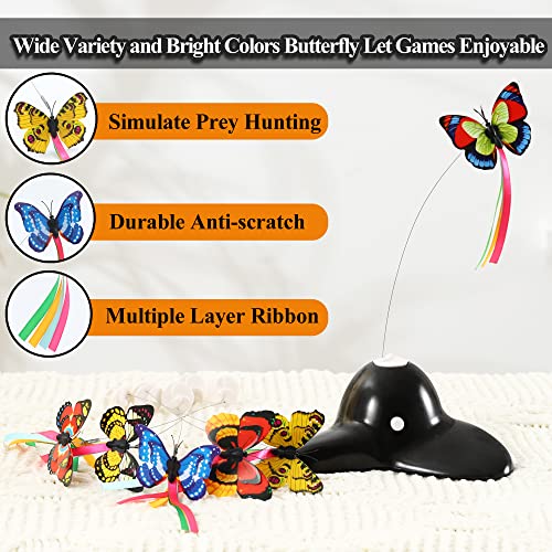 Vealind Cat Toys for Indoor Cats Interactive Play Teaser Cat Toy with 360° Electric Rotating Butterfly (Butterfly Replacements) - Image 3