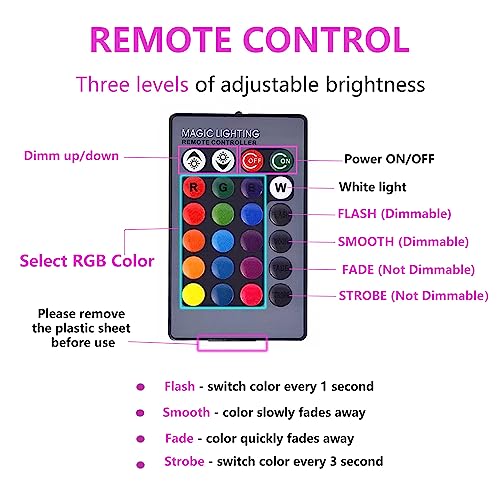 Yknawoir W&B 10W Led Color Changing Light Bulb, Rgb Light Bulb 40W Equivalent thumb #2
