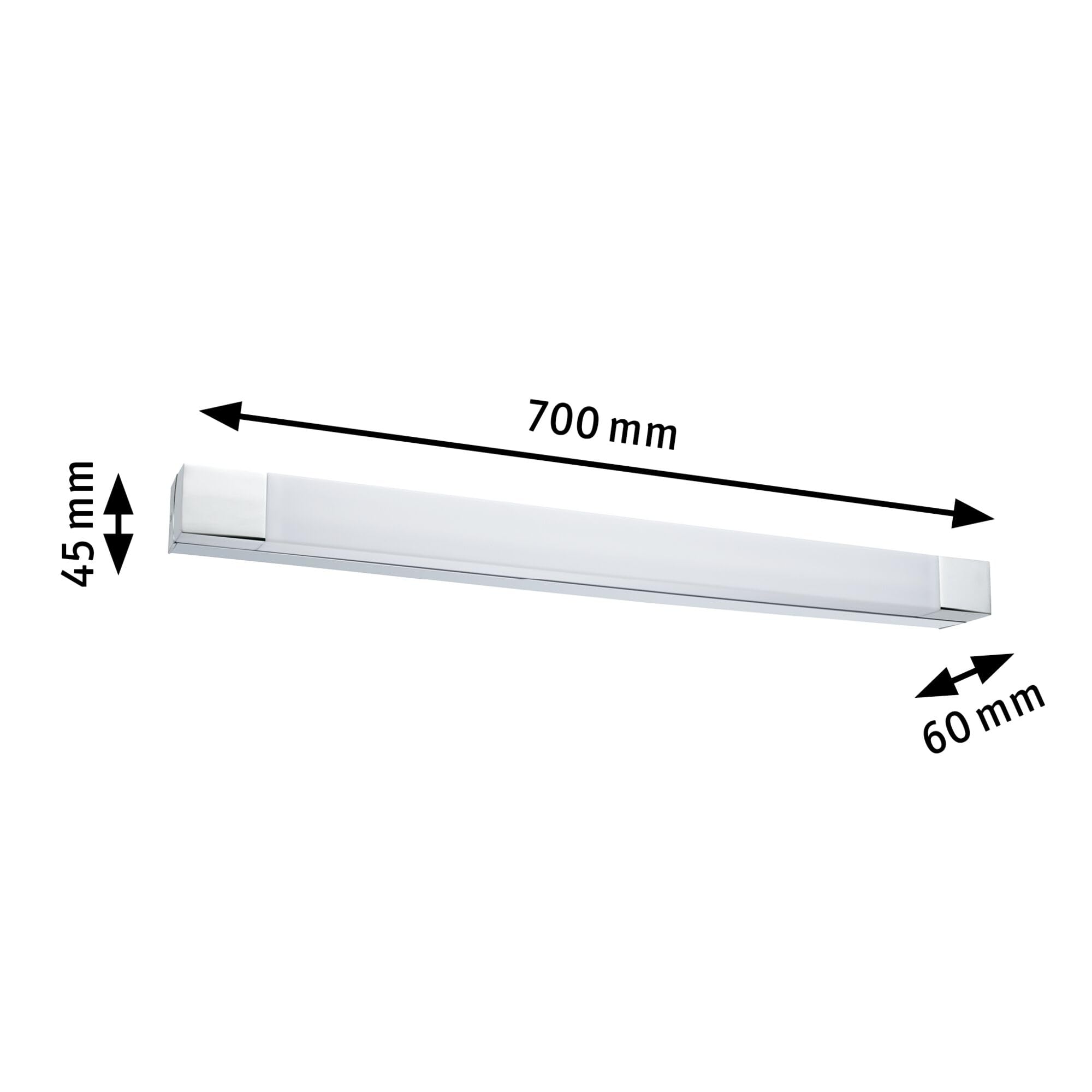 Paulmann 79715 Luminaria de techo LED, luminaria espejo Quasar incl. 1x10,5 W IP44 lámpara techo, cromo, blanco, metal, acrílico, salón/pasillo 3000 K