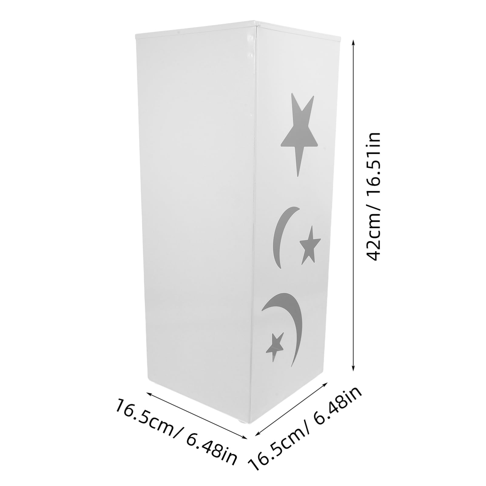 HOODANCOS Outdoor Metal Umbrella Holder with Artistic Star and Moon Design Multifunctional Entryway Organizer for Rain and Sun Umbrellas Sturdy Construction with Water Collection System