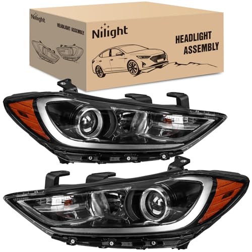 Image of Nilight Headlight Assembly Compatible with 2017 2018 Hyundai Elantra