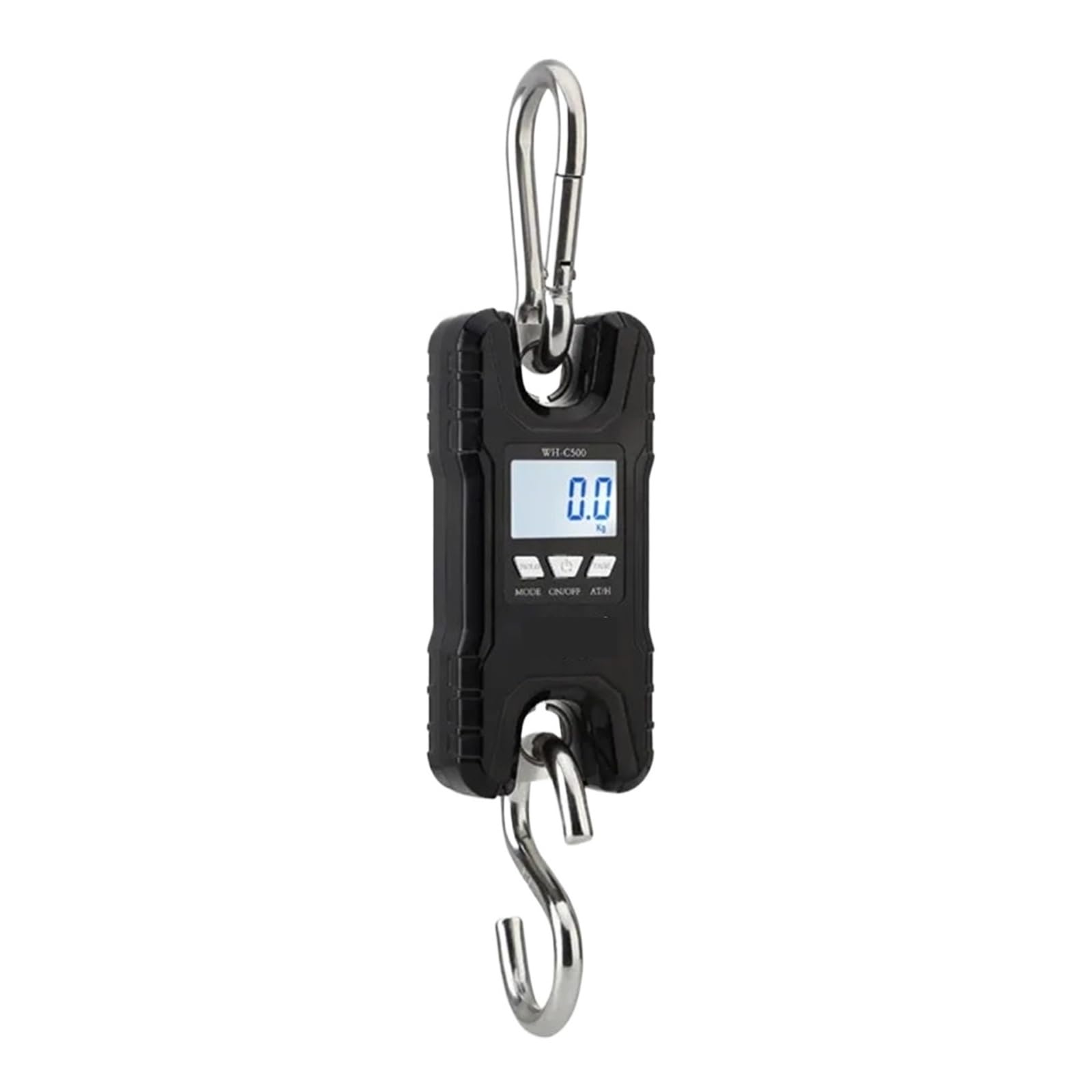 Digital Crane Scale, 500kg Crane Scale LCD Luggage Scale Heavy Duty Hanging Hook Scales Stainless Steel(500kg Black)