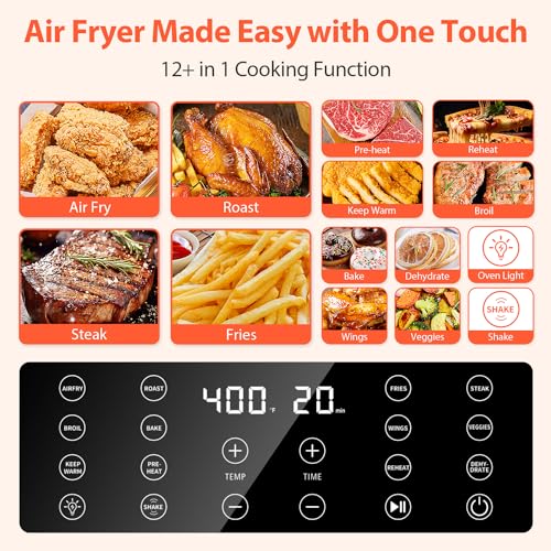 Beelicious 5.8QT Large Air Fryer Features