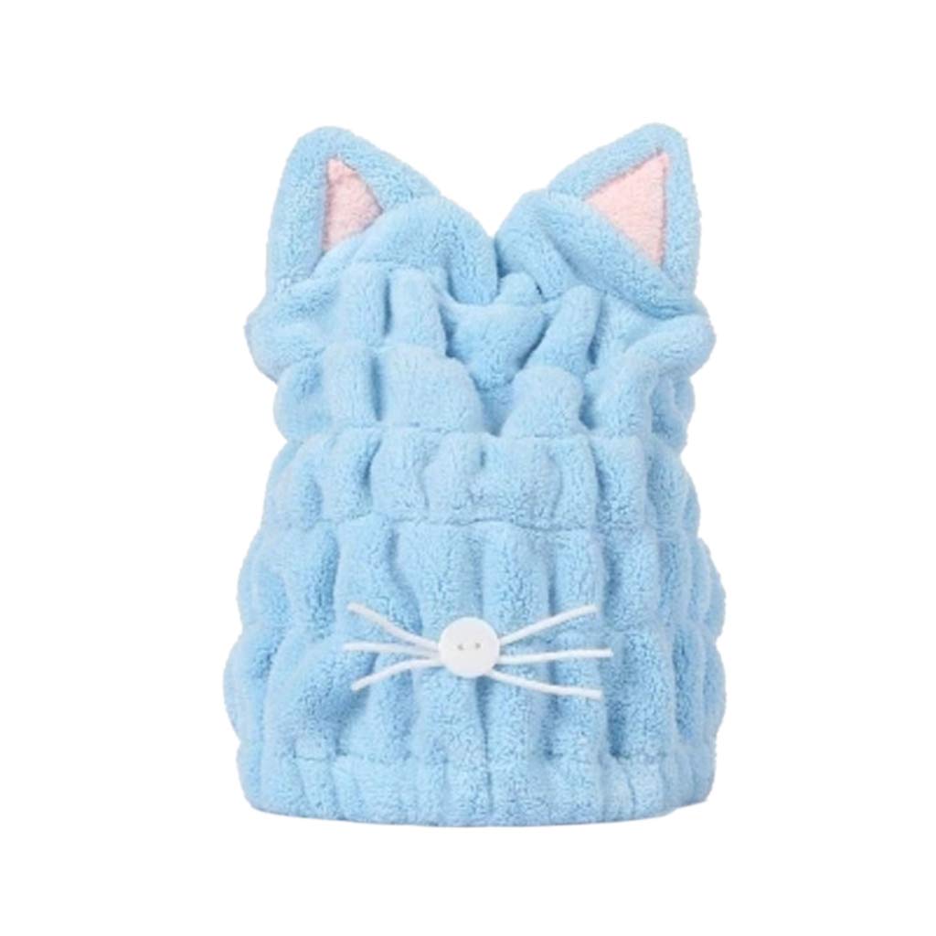 NEWFT Microfiber Hair Drying Cap Extrame Soft Absorbent Fast Drying Hair Turban Wrap Towels Shower Hat for Girls and Women Dry Cap Aquis