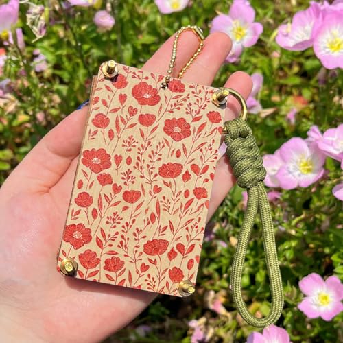 Happinit Mini Flower Press Kit Pocket Flower Press Small Miniature Flower Press DIY Pressed Flower Plant Preservation Kit for Arts and Crafts Lovers