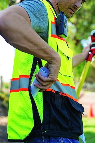 Ml Kishigo Men's Class 2 High Visibility Premium Black Series Surveyors Vest - Lime/Black, Medium, Model Number S5002 #TOP6