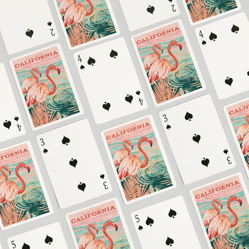Baraja de cartas tamaño póker 52 naipes vintage miniatura 4