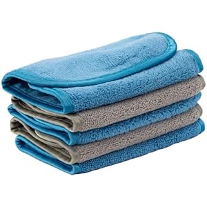 S&T INC. Makeup Remover Wipes for Skin Care, Reusable Makeup Wipes or Face Towels, Travel Essentials, Assorted Colors, 6 In. by 12 In., 5PK