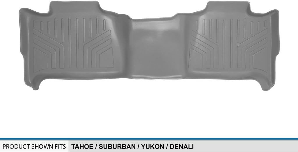 SMARTLINER Custom Fit Floor Mats 2nd Row Liner for 2007-2014 Chevrolet Suburban