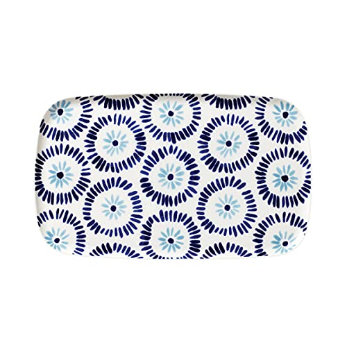 Kate Spade Floral Way Hors D'oeuvre Tray, 1.72, White Multi #TOP17