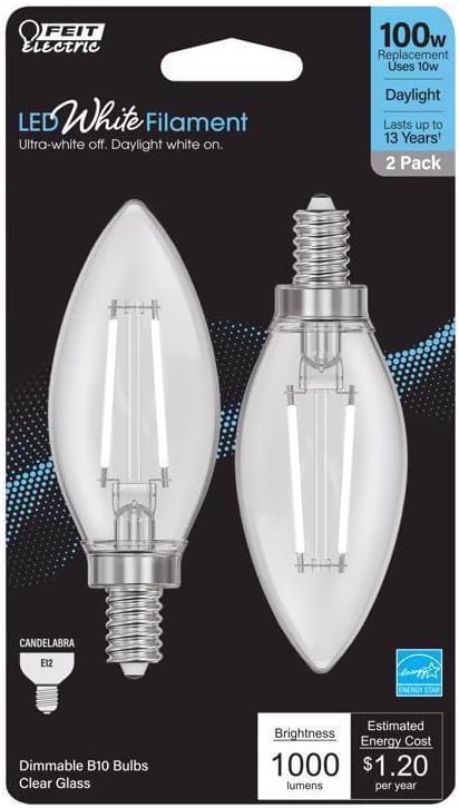LED B10 E12 100W DL 2PK