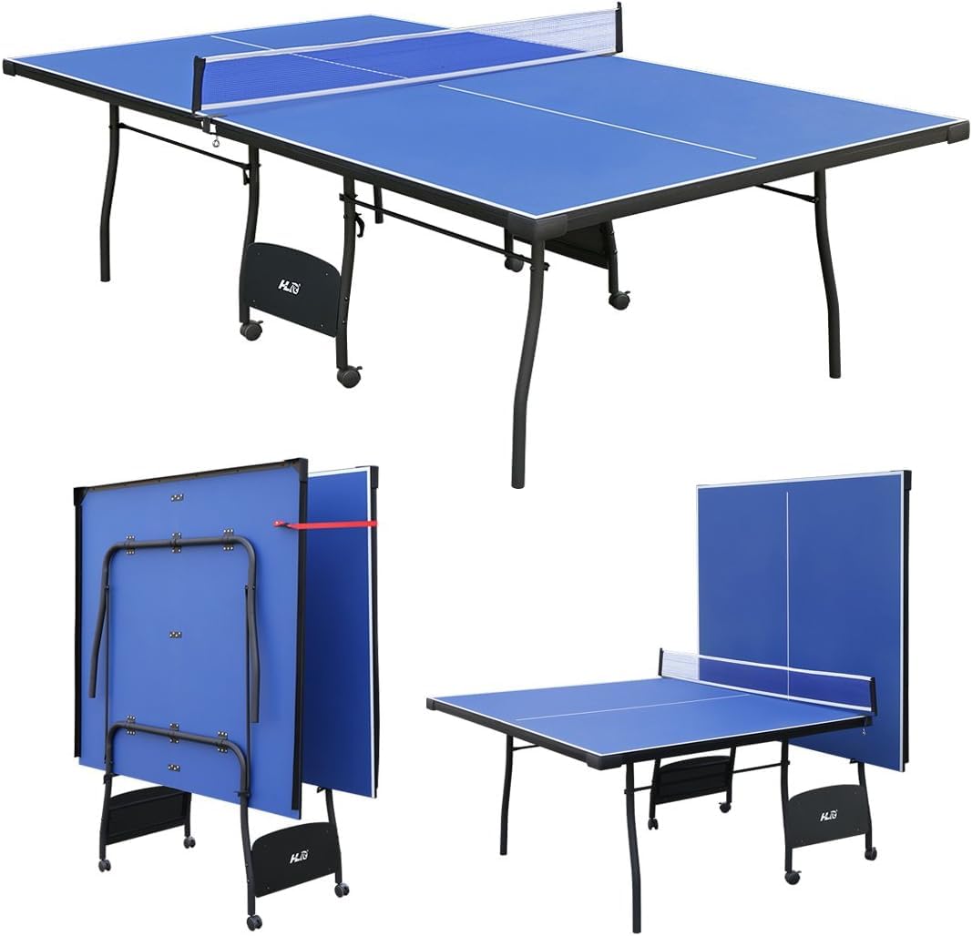 Amazon | HLC 卓球台 国際規格サイズ 9フィート 折りたたみ式卓球台
