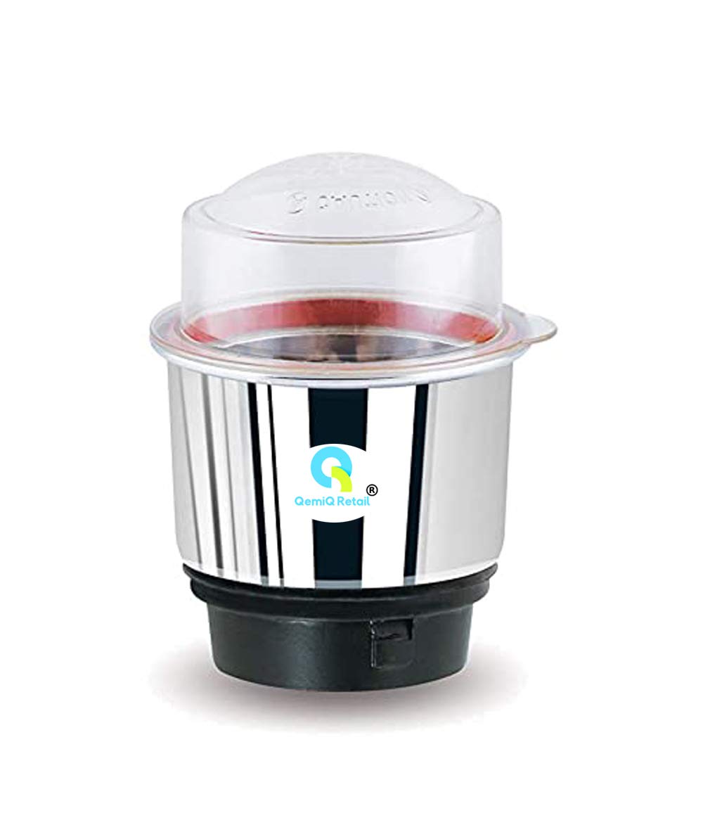 QemiQ Retail® - Mixer Grinder "Chutney jar" for - Sumeet, Preethi, Crompton, Lifelong, Murphy Richards, Ganga, Orient, Bajaj (400ml Capacity)
