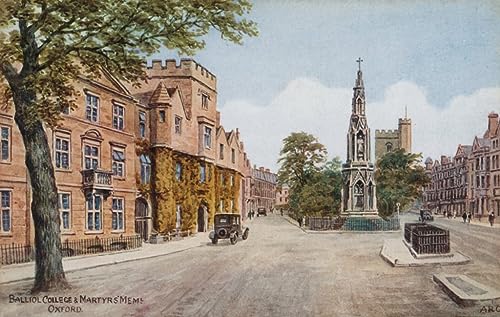 Art tableau Balliol College Oxford, affiche impression d'art Alfred Robert Quinton sur toile