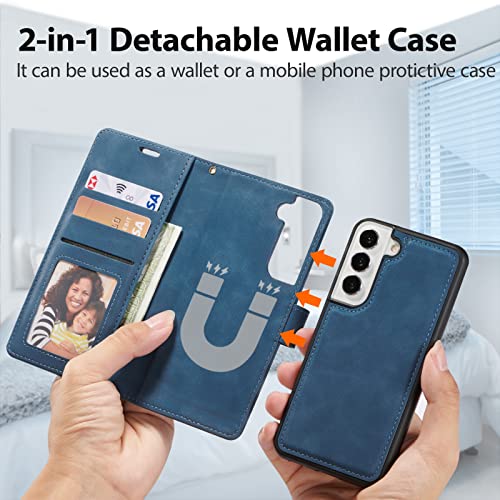Etui pour Samsung Galaxy S25 Plus portefeuille kickstand bleu - 3