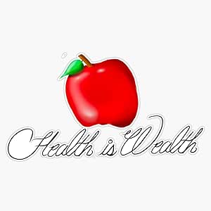 Amazon.com: Health is Wealth Sticker Vinyl Waterproof Sticker Decal Car ...