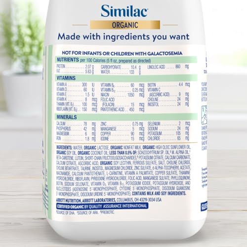 Similac Organic Infant Formula, Easy to Digest, USDA-Certified Organic, Ready to Feed, 32-fl-oz Bottle, Pack of 6 - image 3