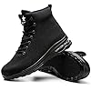 Rona Shoes Safety Boots Work Boots Steel Toe Cap Boots Safety Shoes Steel Toe Shoes Safety Trainers Work Shoes Lightweight Comfortable Non Slip Men's Women's Ladies Phantom Black UK7 / EU40.5 #4