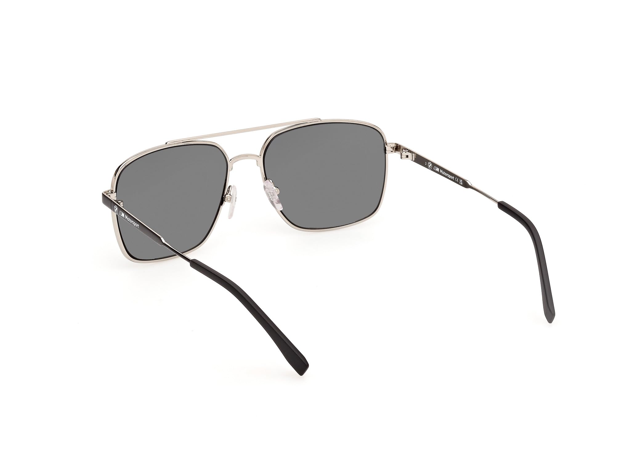 BMW M Motorsport BS0044 Sonnenbrille Herren, Sonnenbrille Casual Leicht Aus Metall, Rechteckige Linsenform, Grüne Gläser, Mattes Anthrazit